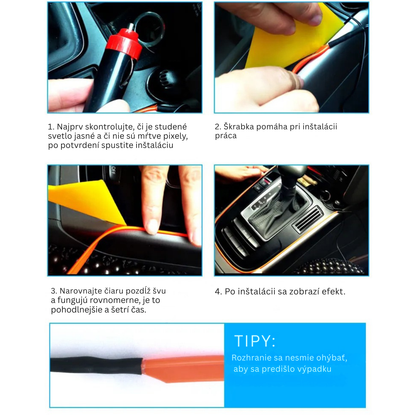 Neon LED Car Interior Lighting Strips 3m