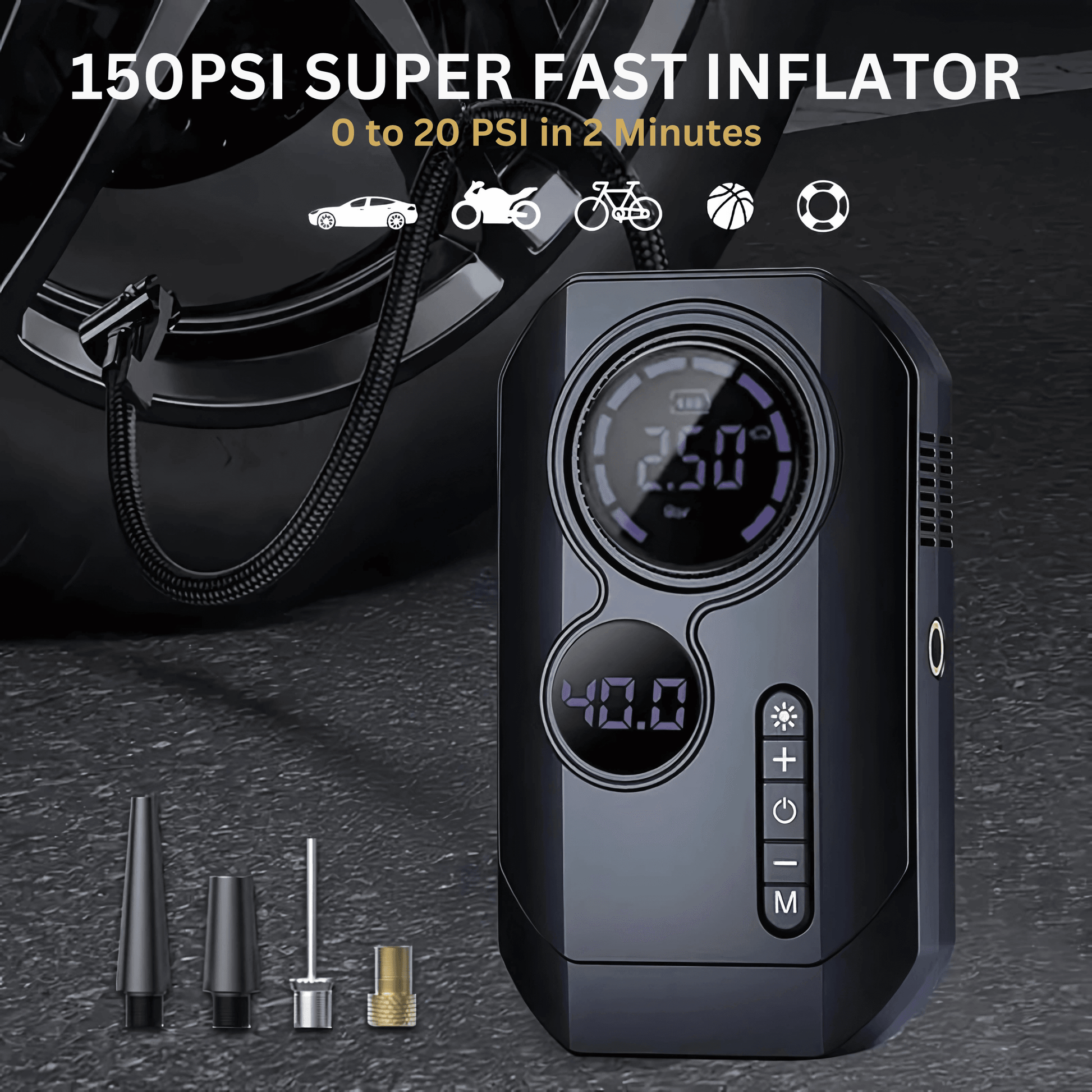 Portable Car Jump Starter & Air Compressor - Autotrendix