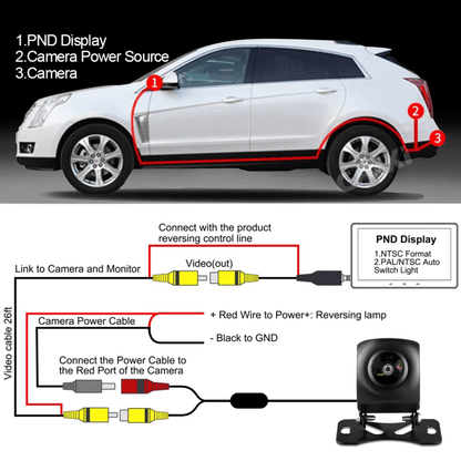 Portable CarPlay Screen with Rotatable 4K Dash Camera - Autotrendix