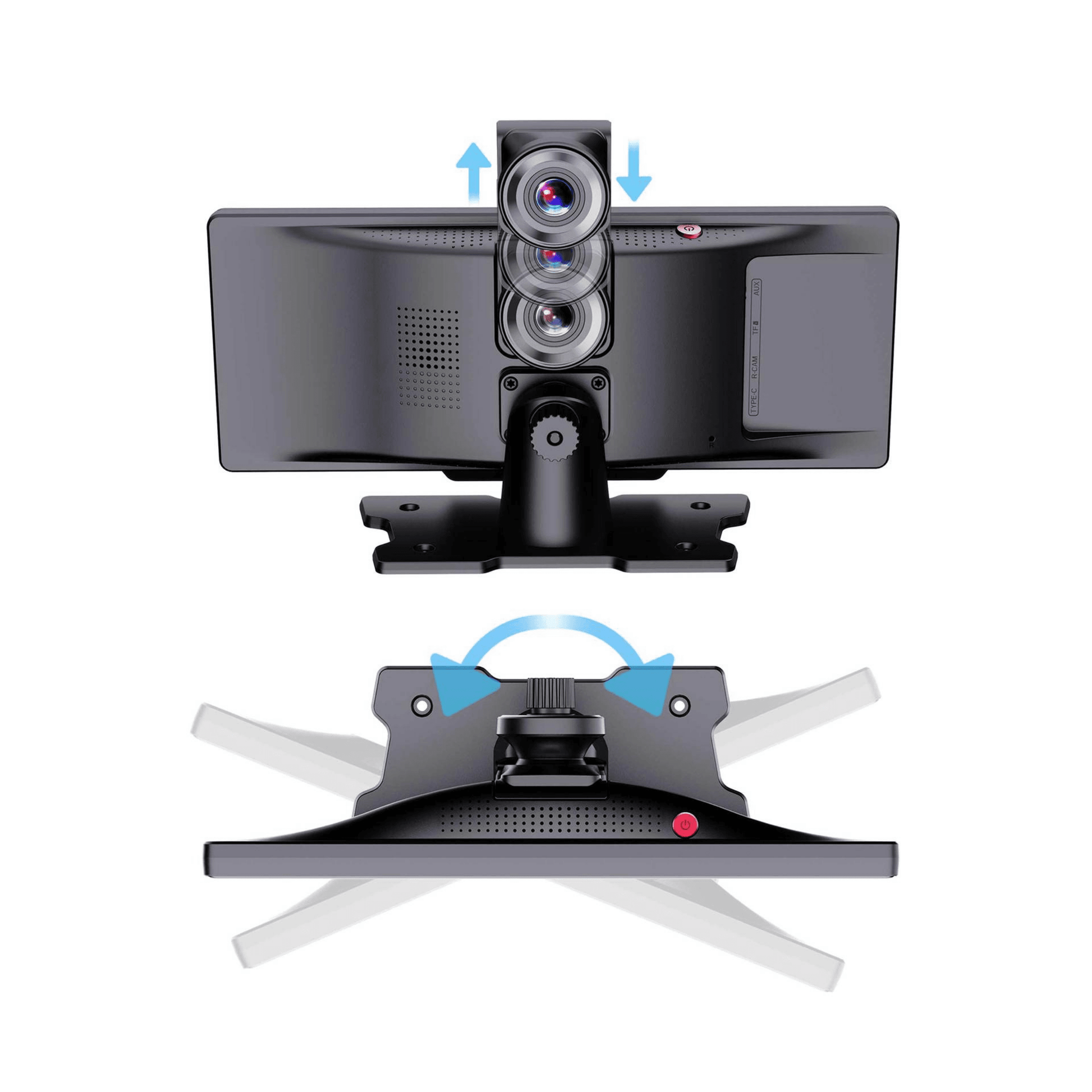 Portable CarPlay Screen with Rotatable 4K Dash Camera - Autotrendix