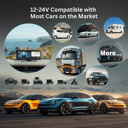 Portable CarPlay Screen with Rotatable 4K Dash Camera - Autotrendix