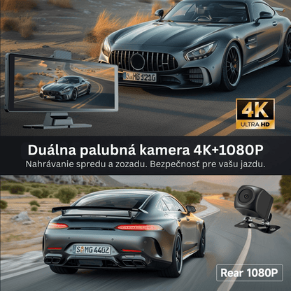 Portable CarPlay Screen with Rotatable 4K Dash Camera - Autotrendix