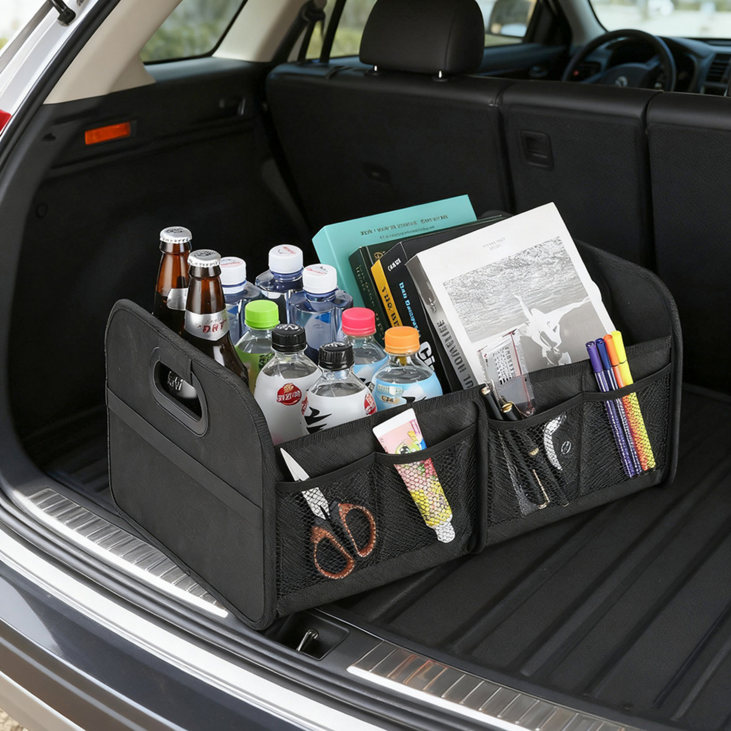 Portable Foldable Car Trunk Organizer 32l