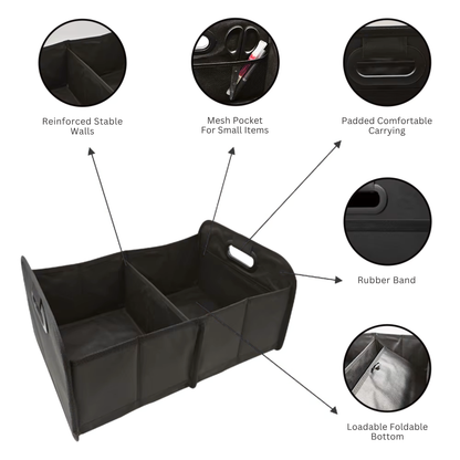 Portable Foldable Car Trunk Organizer 32l