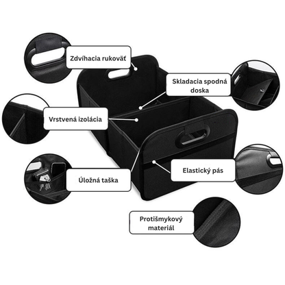 Portable Foldable Car Trunk Organizer 32l